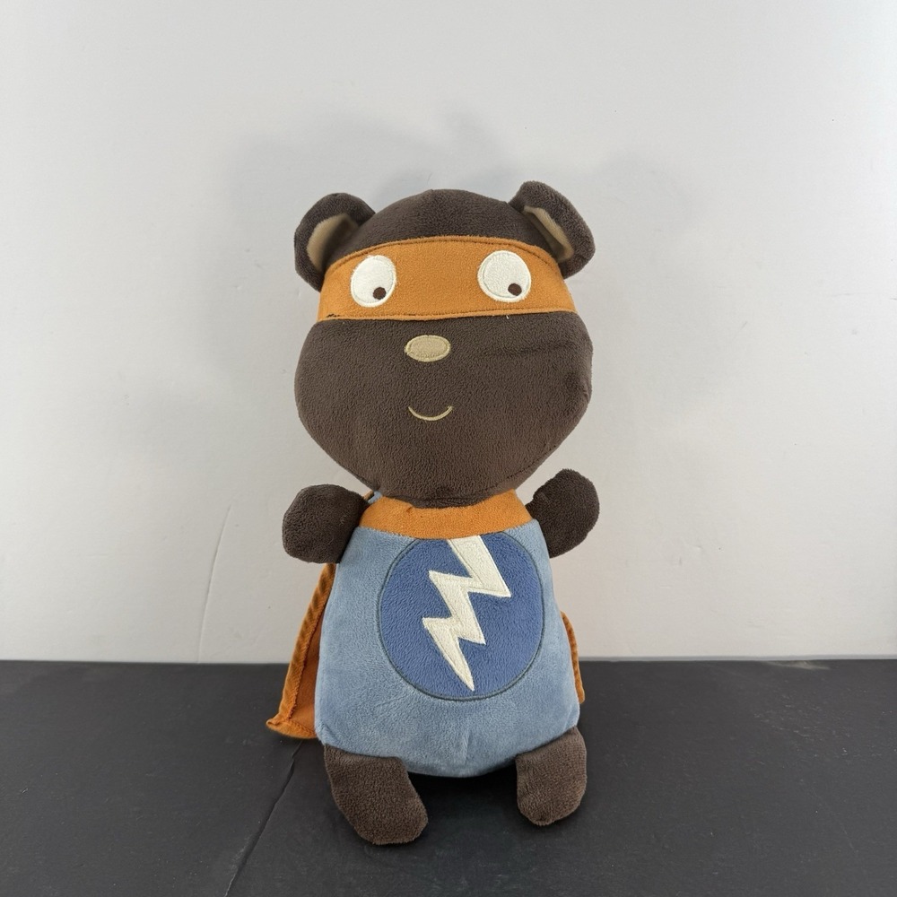 CoCaLo Superhero Pals Plush Baby Plush Velour Masked Bear Toy